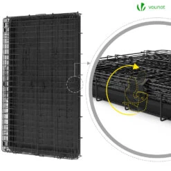 Cage Pour Chien Pliable Avec 2 Portes Verrouillable Plateau Amovible 92x58x64cm(Cage Pour Chien Pliable Avec 2 Portes Verrouillable Plateau Amovible 92x58x64cm) -Boutique Vounot 6 eb03928b 1617 48f8 a479 687205969985