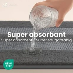 Tapis De Bain Antidérapant Chenille Microfibre 60x110cm Gris(Tapis De Bain Antiderapant Chenille Microfibre 60x110cm Gris) -Boutique Vounot 6 ed72535e 8135 44e0 a170 589e4c839ee6 4