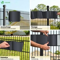 Brise Vue Occultant PVC 450g/m2 19cm X 140m Noir(Brise Vue Occultant Pvc 450g M2 19cm X 140m Noir) 12 Brise Vue Occultant PVC 450g/m2 19cm X 140m Noir(Brise Vue Occultant Pvc 450g M2 19cm X 140m Noir) -Boutique Vounot 6 eea6f550 5d52 4554 9641 7c0be11f603d