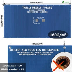 Bache Piscine Rectangulaire Double Couche En Polyethylene 160 Gr/m2 Avec Filet Ecoulement 5x10m Bleue(Bache Piscine Rectangulaire Double Couche En Polyethylene 160 Gr M2 Avec Filet Ecoulement 5x10m Bleue 1) -Boutique Vounot 6 efdfbcad 1c5c 4190 9026 e1c9f9a168fa