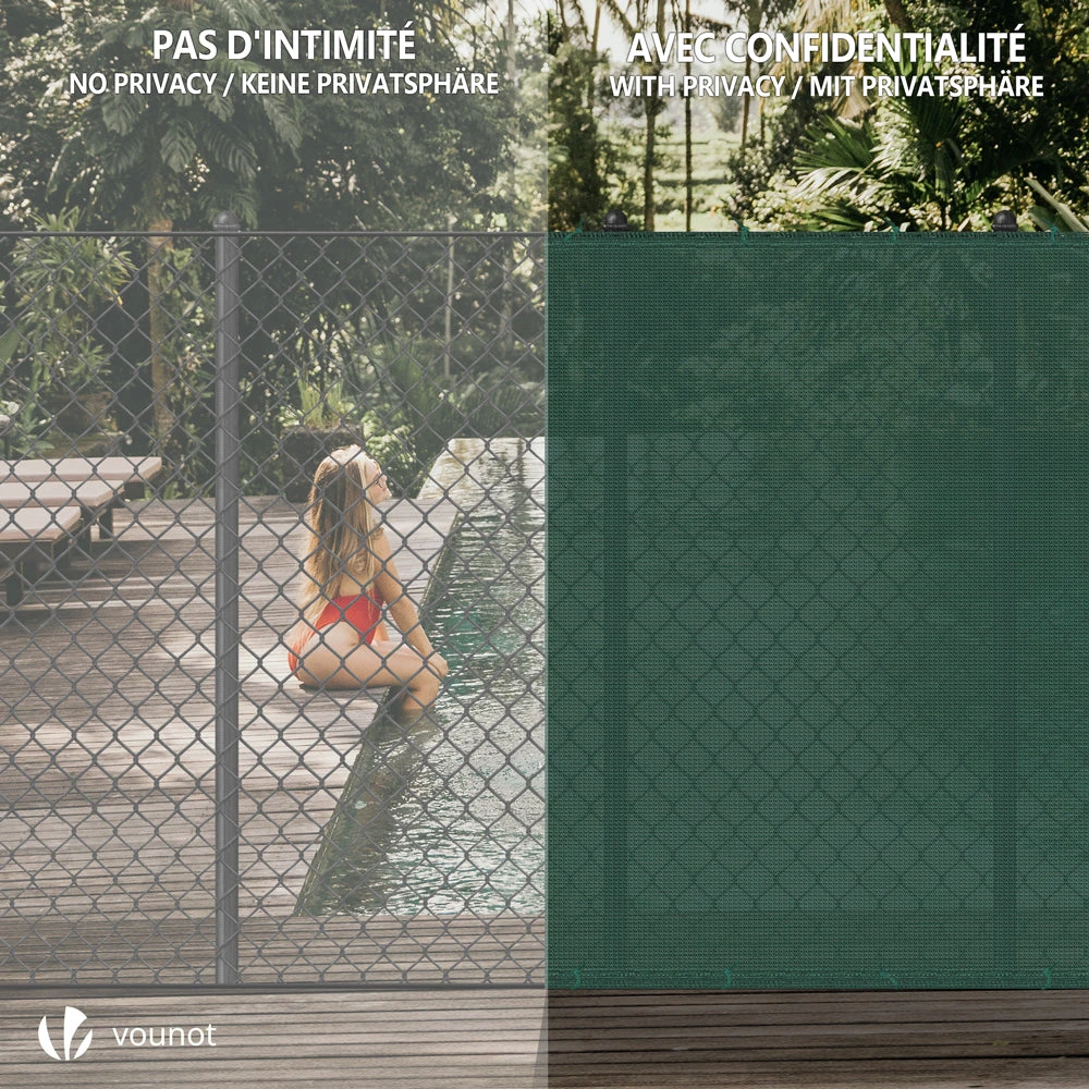 Brise Vue Occultant En HDPE 150g/m² 1.8x20m Avec Attaches De Fixation Vert(Brise Vue Occultant En Hdpe 150g M 1 8x20m Avec Attaches De Fixation Vert) 6 Brise Vue Occultant En HDPE 150g/m² 1.8x20m Avec Attaches De Fixation Vert(Brise Vue Occultant En Hdpe 150g M 1 8x20m Avec Attaches De Fixation Vert) – Image 6