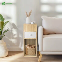 Table De Chevet D’appoint Avec Tiroir Et Compartiment 25x30x66cm Naturel(Table De Chevet D Appoint Avec Tiroir Et Compartiment 25x30x66cm Naturel) -Boutique Vounot 6 fc19f688 d093 4ec8 b49d eb6840bb4e55 1