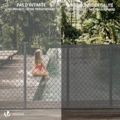 Brise Vue Occultant En HDPE 90g/m² 1x20m Avec Attaches De Fixation Gris(Brise Vue Occultant En Hdpe 90g M 1x20m Avec Attaches De Fixation Gris) -Boutique Vounot 6 fd740e7f c0f7 4b5f a3a5 a551ab46010f