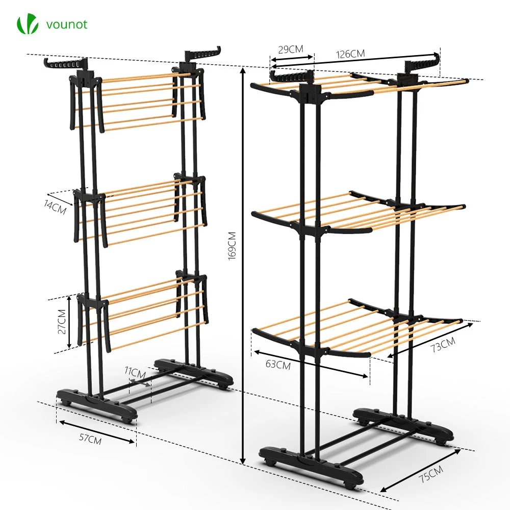 Sechoir A Linge Etendoir Pliable 3 Niveaux Style Bois Noir(Sechoir A Linge Etendoir Pliable 3 Niveaux Style Bois Noir) 6 Sechoir A Linge Etendoir Pliable 3 Niveaux Style Bois Noir(Sechoir A Linge Etendoir Pliable 3 Niveaux Style Bois Noir) – Image 6