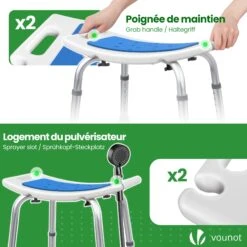 Siege De Douche Ergonomique A Hauteur Reglable En Aluminum HDPE Bleu(Siege De Douche Ergonomique A Hauteur Reglable En Aluminum Hdpe Bleu) -Boutique Vounot 6 fff4874e 4ed6 4a6f 90f5 26a0d48b1e38