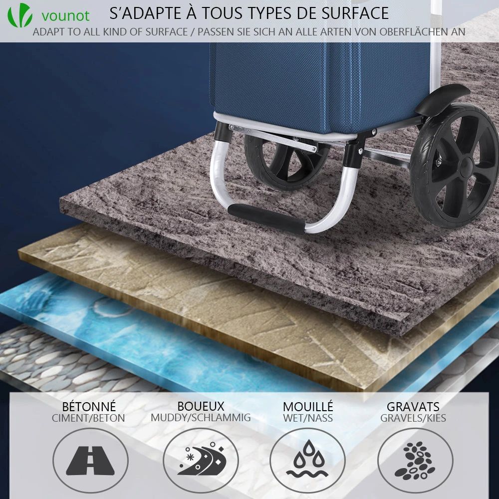 Chariot De Course Pliable Aluminium 2 Roues Bleu Marine(Chariot De Course Pliable Aluminium 2 Roues Bleu Marine) 7 Chariot De Course Pliable Aluminium 2 Roues Bleu Marine(Chariot De Course Pliable Aluminium 2 Roues Bleu Marine) – Image 7