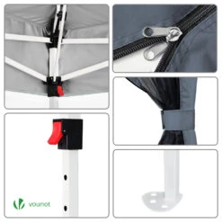 Tonnelle De Jardin Exterieure Pliable Avec Moustiquaire 3.6x3.6m Gris(Tonnelle De Jardin Exterieure Pliable Avec Moustiquaire 3 6x3 6m Gris) -Boutique Vounot 7 03c7c590 4f8b 47b0 bce3 223ef0ee6297