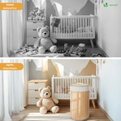 Panier A Linge En Bambou Rond Avec Couvercle 58L(Panier A Linge En Bambou Rond Avec Couvercle 58l) -Boutique Vounot 7 0c5ea527 6b31 4dde a0d2 583bb5b4ded1