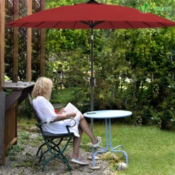 Parasol Inclinable 270cm Shanghai Avec Housse De Protection Rouge(Parasol Inclinable 270cm Shanghai Avec Housse De Protection Rouge) -Boutique Vounot 7 13f52e65 d587 4ae8 b6be ddc0607e78fb