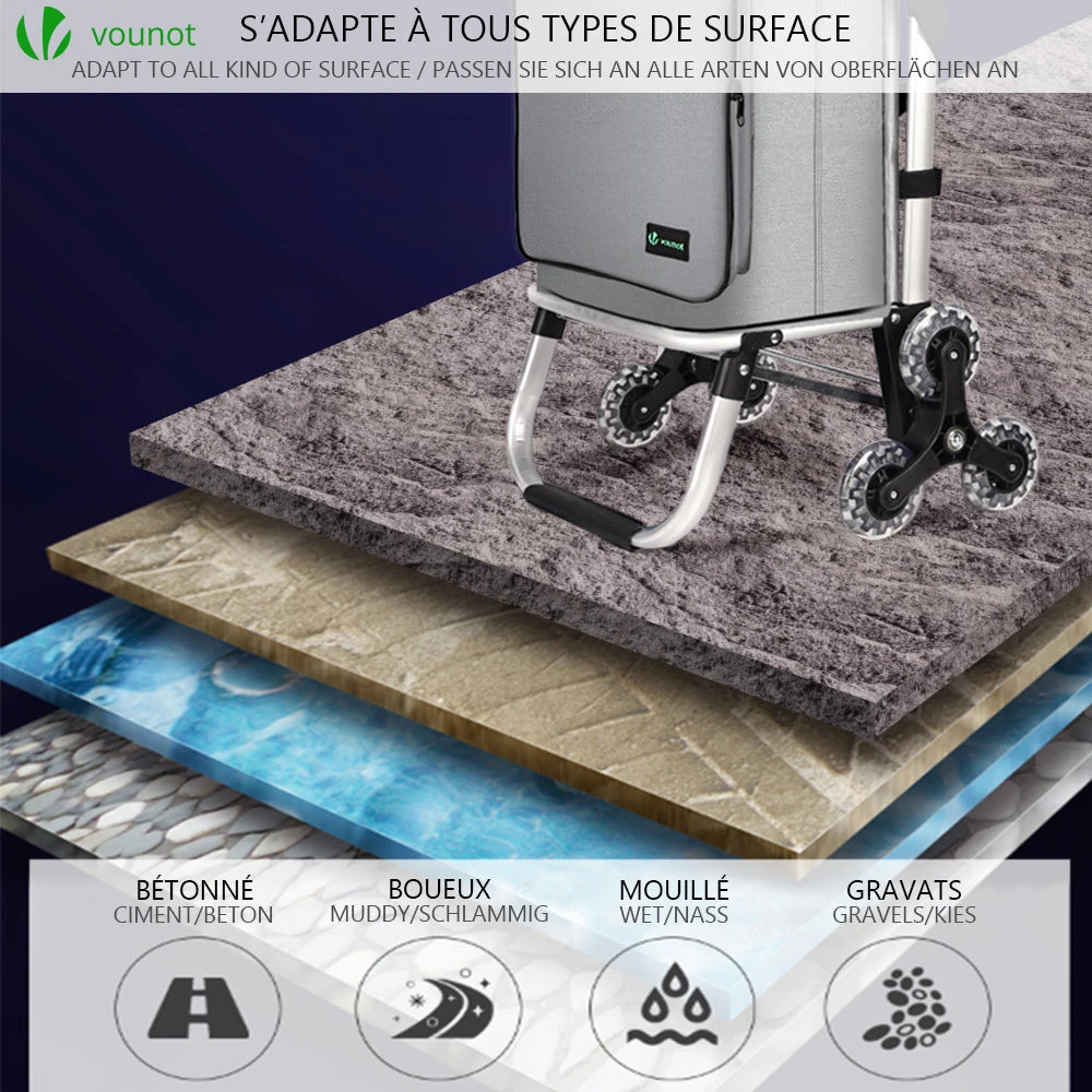 Chariot De Course Pliable Monte Escalier Aluminium Avec Crochets Gris(Chariot De Course Pliable Monte Escalier Aluminium Avec Crochets Gris 1) 7 Chariot De Course Pliable Monte Escalier Aluminium Avec Crochets Gris(Chariot De Course Pliable Monte Escalier Aluminium Avec Crochets Gris 1) – Image 7