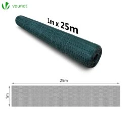 Grillage A Poule Avec Fils 25mm En PVC Gaine Vert 1x25M(Grillage A Poule Avec Fils 25mm En Pvc Gaine Vert 1x25m) -Boutique Vounot 7 22fdbc91 085b 4a8c 9df7 d29ddf7187c5