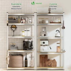 Lot De 2 Etageres De Rangement Renforcees Charge Extra Lourde 5 Niveaux 180x90x40cm(Lot De 2 Etageres De Rangement Renforcees Charge Extra Lourde 5 Niveaux 180x90x40cm) -Boutique Vounot 7 259625b5 50ba 4946 ad84 ac74271d1de6