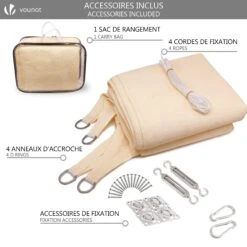 Voile D'ombrage Rectangulaire Avec 24pcs Kit De Fixation(Voile D Ombrage Rectangulaire Avec 24pcs Kit De Fixation) -Boutique Vounot 7 389d33ef 03e5 437a 8470 ccf10f5cf9d9