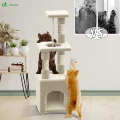 Arbre à Chat 88cm Avec Corde Griffoir Plateforme Niche Beige(Arbre A Chat 88cm Avec Corde Griffoir Plateforme Niche Beige) -Boutique Vounot 7 38fd2c72 edb0 472a bf0b 7d52cfe17bff