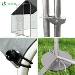 Enclos Poulailler En Metal Galvanise Et Grillage Avec Bache PE 300x200x200cm(Enclos Poulailler En Metal Galvanise Et Grillage Avec Bache Pe 300x200x200cm) -Boutique Vounot 7 3ba42de4 459c 47f9 a7b9 5aae6bd51aff