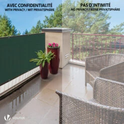 Brise Vue Occultant En HDPE 230g/m² 1.5x10m Avec Attaches De Fixation Vert(Brise Vue Occultant En Hdpe 230g M 1 5x10m Avec Attaches De Fixation Vert) -Boutique Vounot 7 3e6b5b17 5479 4791 99c5 6240126c4965
