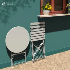 Ensemble Bistro Extérieur 1 Table 2 Chaises Acier Blanc(Ensemble Bistro Exterieur 1 Table 2 Chaises Acier Blanc 1) -Boutique Vounot 7 44615050 0c40 4648 b566 d311921ac82e