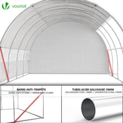 Serre De Jardin Toute Saison 12m2 Avec Portes Laterales(Serre De Jardin Toute Saison 12m2 Avec Portes Laterales) -Boutique Vounot 7 505f2c0d b412 444d 9e65 eaef9e54e375