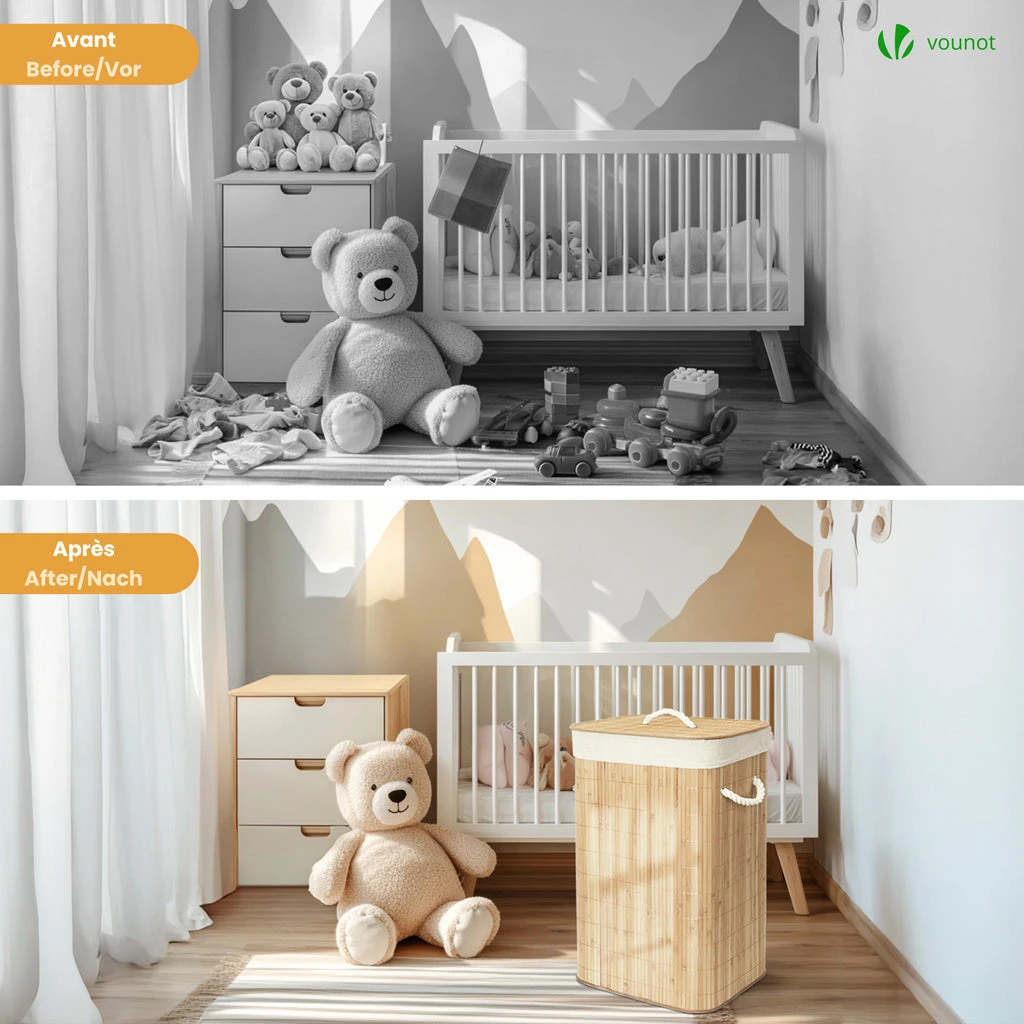 Panier A Linge En Bambou Rectangulaire Avec Couvercle 72L(Panier A Linge En Bambou Rectangulaire Avec Couvercle 72l) 7 Panier A Linge En Bambou Rectangulaire Avec Couvercle 72L(Panier A Linge En Bambou Rectangulaire Avec Couvercle 72l) – Image 7