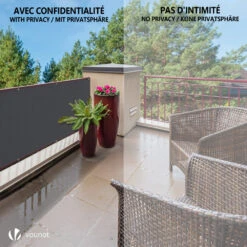 Brise Vue Occultant En HDPE 230g/m² 1.5x10m Avec Attaches De Fixation Anthracite(Brise Vue Occultant En Hdpe 230g M 1 5x10m Avec Attaches De Fixation Anthracite 1) -Boutique Vounot 7 5c76f92a 87ec 4bbd a9a9 6f7e58a81d7d