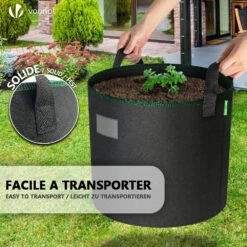 Lot De 5 Sacs De Plantation Non Tisse 65L Avec Poignee Noir(Lot De 5 Sacs De Plantation Non Tisse 65l Avec Poignee Noir) -Boutique Vounot 7 5d0d915c c9fd 4ca8 a940 7d45cd2186c3