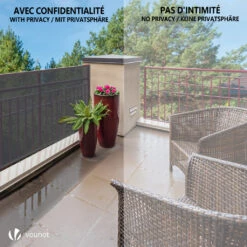 Brise Vue Occultant En HDPE 90g/m² 1.5x20m Avec Attaches De Fixation Anthracite(Brise Vue Occultant En Hdpe 90g M 1 5x20m Avec Attaches De Fixation Anthracite) -Boutique Vounot 7 5de886ce 1cc7 41bd 86b9 7232e1014d81 1