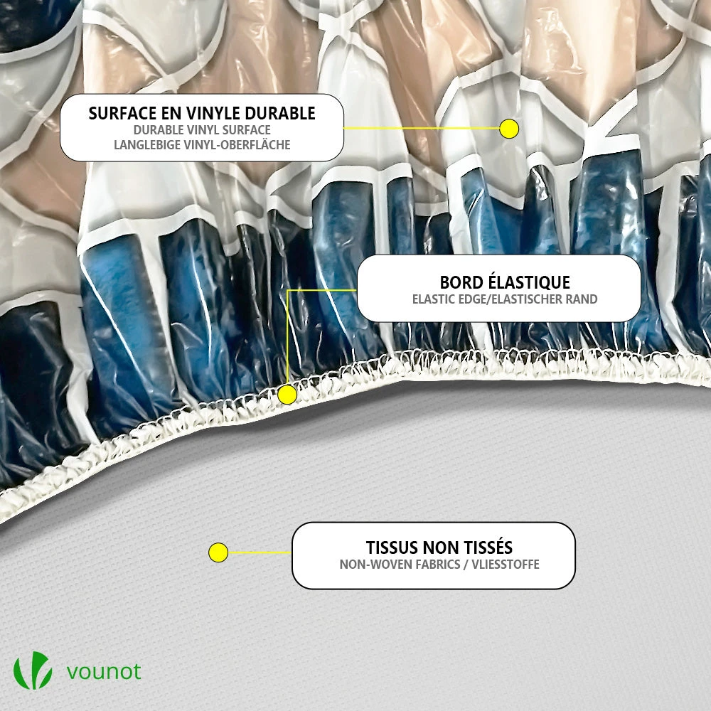 Nappe De Table Rectangulaire En PVC Tissu Non-tissé Style Ceramique(Nappe De Table Rectangulaire En Pvc Tissu Non Tisse Style Ceramique) 7 Nappe De Table Rectangulaire En PVC Tissu Non-tissé Style Ceramique(Nappe De Table Rectangulaire En Pvc Tissu Non Tisse Style Ceramique) – Image 7