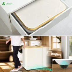 Panier A Linge Pliable 145L Avec Sac Intérieur Cadre Bambou Et Couvercle Beige(Panier A Linge Pliable 145l Avec Sac Interieur Cadre Bambou Et Couvercle Beige) -Boutique Vounot 7 6853c481 442d 48aa 8aa3 6299739f1dd3