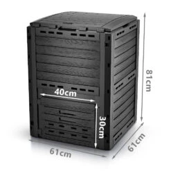Composteur De Jardin 300L Qualité Supérieure Pour Jardin Déchets Imitation Style Bois Noir(Composteur De Jardin 300l Qualite Superieure Pour Jardin Dechets Imitation Style Bois Noir) -Boutique Vounot 7 68808c97 62ce 4230 b432 88e4f2c265fd