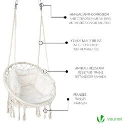 Fauteuil Suspendu Avec Coussin Beige(Fauteuil Suspendu Avec Coussin Beige) 13 Fauteuil Suspendu Avec Coussin Beige(Fauteuil Suspendu Avec Coussin Beige) -Boutique Vounot 7 6c3c4c85 af16 452e 9306 dc076d66565f