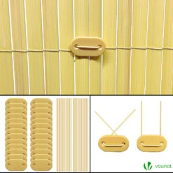 Canisse PVC Brise Vue Renforce Avec Attaches De Fixation 90x500cm Beige(Canisse Pvc Brise Vue Renforce Avec Attaches De Fixation 90x500cm Beige) -Boutique Vounot 7 6cc02a80 489e 4679 ab61 66a07cd33610