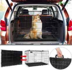 Cage Pour Chien Pliable Avec 2 Portes Verrouillable Plateau Amovible Et Housse De Protection 122x75x81cm(Cage Pour Chien Pliable Avec 2 Portes Verrouillable Plateau Amovible Et Housse De Protection 122x75x81cm) -Boutique Vounot 7 7201d848 a1ac 4a9d 889a ed90fecc5f7c