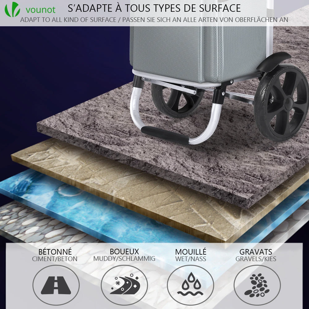 Chariot De Course Pliable Aluminium 2 Roues Gris(Chariot De Course Pliable Aluminium 2 Roues Gris) 7 Chariot De Course Pliable Aluminium 2 Roues Gris(Chariot De Course Pliable Aluminium 2 Roues Gris) – Image 7