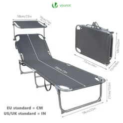 Transat Pare Soleil Lot De 2 Pcs Gris(Transat Pare Soleil Lot De 2 Pcs Gris) -Boutique Vounot 7 7fd09b04 e23b 4729 9160 320359590720