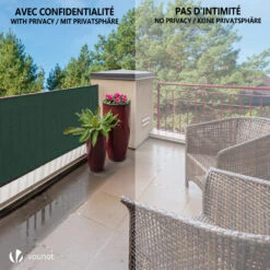 Brise Vue Occultant En HDPE 150g/m² 1x20m Avec Attaches De Fixation Vert(Brise Vue Occultant En Hdpe 150g M 1x20m Avec Attaches De Fixation Vert) -Boutique Vounot 7 8fc3f0a2 3d67 4b27 b4e4 4572450a9915