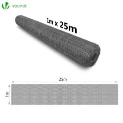Grillage A Poule Avec Fils 13mm En PVC Gaine Gris 1x25M(Grillage A Poule Avec Fils 25mm En Pvc Gaine Gris 1x25m 1) -Boutique Vounot 7 9094482c b4df 46a6 ba7a 359d265869fc