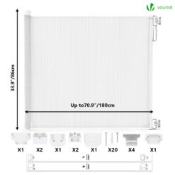 Barriere De Securite Retractable 180cm Blanc(Barriere De Securite Retractable 180cm Blanc) -Boutique Vounot 7 95056eec 7994 4e50 b8a7 c591c5a443d0