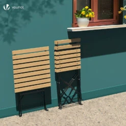 Ensemble Bistro Extérieur 1 Table 2 Chaises Bois(Ensemble Bistro Exterieur 1 Table 2 Chaises Bois) -Boutique Vounot 7 999414bc e87a 4d96 b2d4 000aa9e6eab1