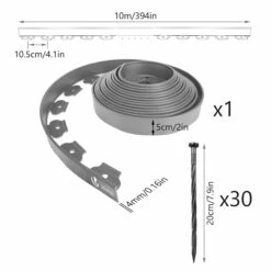Bordure De Jardin Plastique Flexible 10m Avec Piquets Gris(Bordure De Jardin Plastique Flexible 10m Avec Piquets Gris) -Boutique Vounot 7 9e4453ed 2b0f 4a8c a99f af722ba299dd
