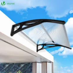 Auvent De Porte Marquise 100x80 Cm Transparent En Polycarbonate Anti UV Noir(Auvent De Porte Marquise 100x80 Cm Transparent En Polycarbonate Anti Uv Noir 2) -Boutique Vounot 7 a3b1a9d5 b5b5 4aa0 ab58 9c0d72fcb4ed