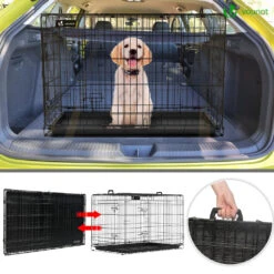 Cage Pour Chien Pliable Avec 2 Portes Verrouillable Plateau Amovible Et Housse De Protection 107x70x78cm(Cage Pour Chien Pliable Avec 2 Portes Verrouillable Plateau Amovible Et Housse De Protection 107x70x78cm) -Boutique Vounot 7 ae380ddf fead 42b4 899b f230afd058d3