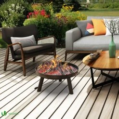 Brasero Exterieur En Metal Avec Grille Tisonnier Diametre 60cm Noir(Brasero Exterieur En Metal Avec Grille Tisonnier Diametre 60cm Noir) -Boutique Vounot 7 afb82ed5 1151 4fb2 a937 686df1d4aaeb