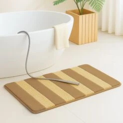Tapis De Bain Antidérapant Chenille Microfibre 60x110cm Beige(Tapis De Bain Antiderapant Chenille Microfibre 60x110cm Beige) -Boutique Vounot 7 c157e6d6 3830 4716 9f95 acce45d4746c 4