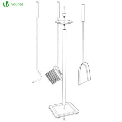 Serviteur De Cheminée Ensemble 4 Pieces En Metal Noir(Serviteur De Cheminee Ensemble 4 Pieces En Metal Noir) -Boutique Vounot 7 c2b00b67 64a8 484b 9774 67f77a81c810