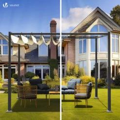 Pergola Retractable 3x3m En Metal Et Toile Polyester Haute Densite 180g/m2 Beige(Pergola Retractable 3x3m En Metal Et Toile Polyester Haute Densite 180g M2 Beige 1) 13 Pergola Retractable 3x3m En Metal Et Toile Polyester Haute Densite 180g/m2 Beige(Pergola Retractable 3x3m En Metal Et Toile Polyester Haute Densite 180g M2 Beige 1) -Boutique Vounot 7 c615a045 b0a8 4dab ba25 0a4bed53bc38