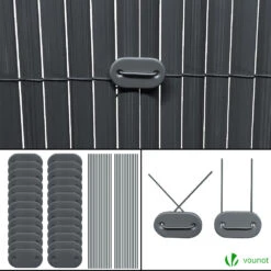 Canisse PVC Brise Vue Ultra Renforce Avec Attaches De Fixation 100x300cm Gris(Canisse Pvc Brise Vue Ultra Renforce Avec Attaches De Fixation 100x300cm Gris) -Boutique Vounot 7 ca05cc1d 3df2 433c ab2a a3b0d6cf41c7