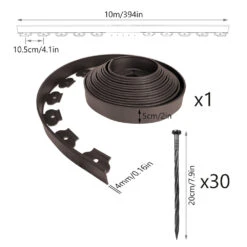 Bordure De Jardin Plastique Flexible 10m Avec Piquets Marron(Bordure De Jardin Plastique Flexible 10m Avec Piquets Marron) 13 Bordure De Jardin Plastique Flexible 10m Avec Piquets Marron(Bordure De Jardin Plastique Flexible 10m Avec Piquets Marron) -Boutique Vounot 7 ca719476 be82 4624 98d6 2e9be58ea611