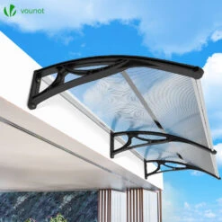 Auvent De Porte Marquise 200x80 Cm Transparent En Polycarbonate Anti UV Noir(Auvent De Porte Marquise 200x80 Cm Transparent En Polycarbonate Anti Uv Noir 2) -Boutique Vounot 7 d5ae1cd5 4931 45fc 98d7 ec01e60ea2e7