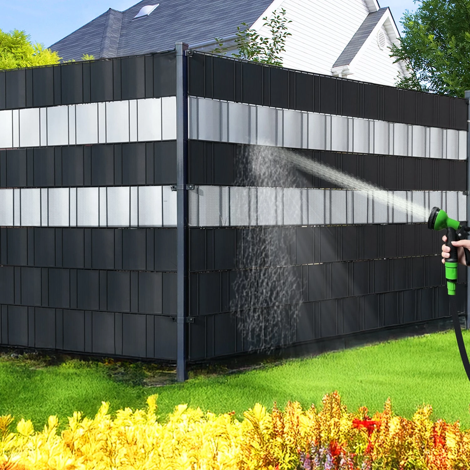 Brise Vue Occultant PVC 450g/m2 19cm X 70m Noir(Brise Vue Occultant Pvc 450g M2 19cm X 70m Noir) 7 Brise Vue Occultant PVC 450g/m2 19cm X 70m Noir(Brise Vue Occultant Pvc 450g M2 19cm X 70m Noir) – Image 7