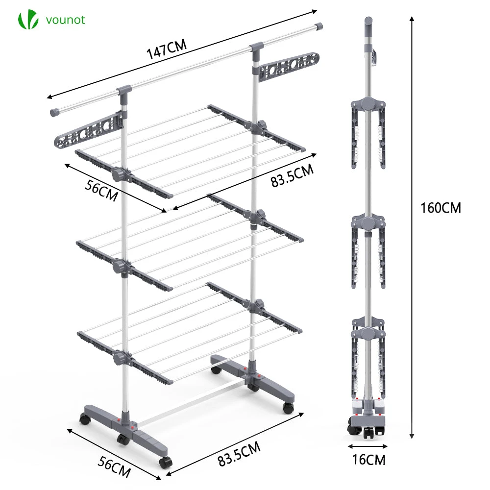 Sechoir A Linge Inox Etendoir Robuste Ailes Pliables 3 Niveaux(Sechoir A Linge Inox Etendoir Robuste Ailes Pliables 3 Niveaux) 7 Sechoir A Linge Inox Etendoir Robuste Ailes Pliables 3 Niveaux(Sechoir A Linge Inox Etendoir Robuste Ailes Pliables 3 Niveaux) – Image 7